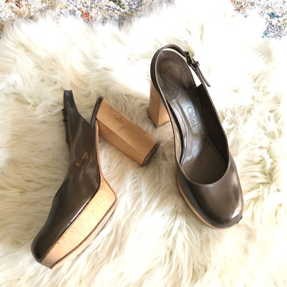 Chloe Shoes - XMAS SALE 🎅🏻 Chloe • Wooden Mary Jane Platforms